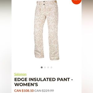 Solomon Ladies snow pant- size L